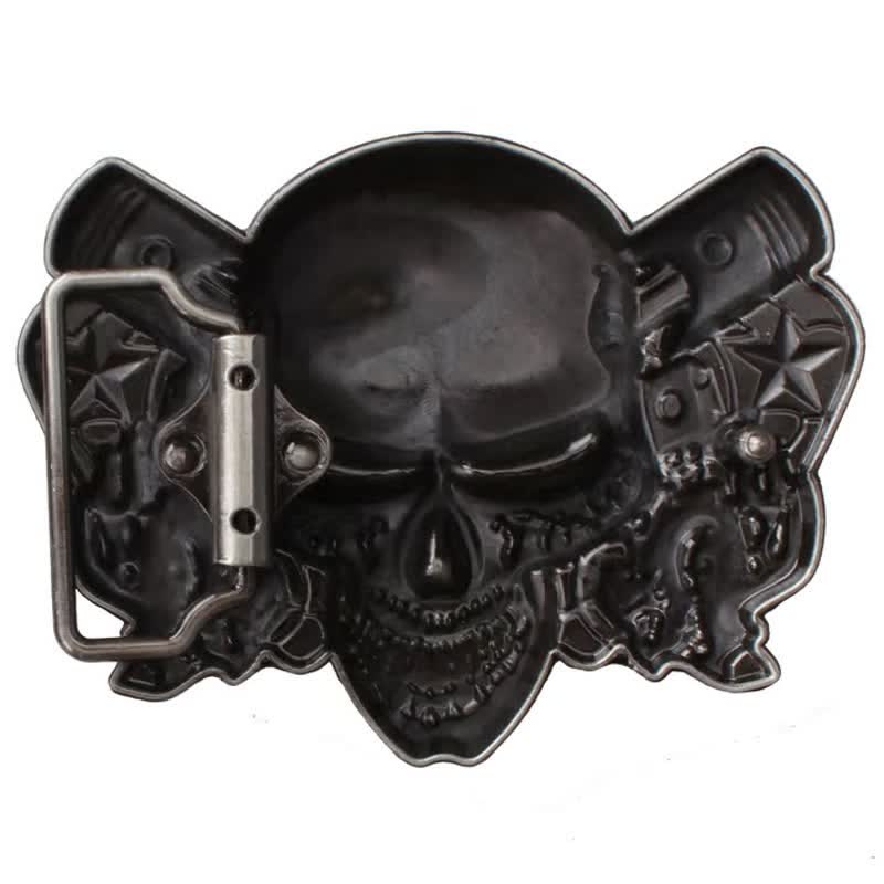 Herren Punk Biker Skull Demon Clown Ledergürtel