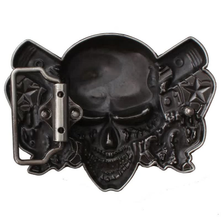 Herren Punk Biker Skull Demon Clown Ledergürtel