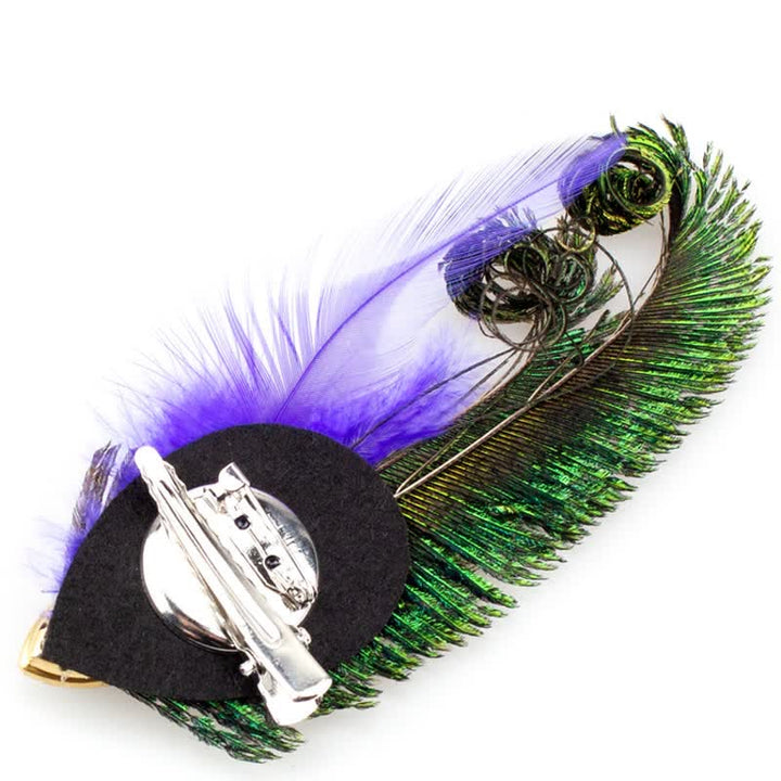 Strass Pfauenauge-Federbrosche