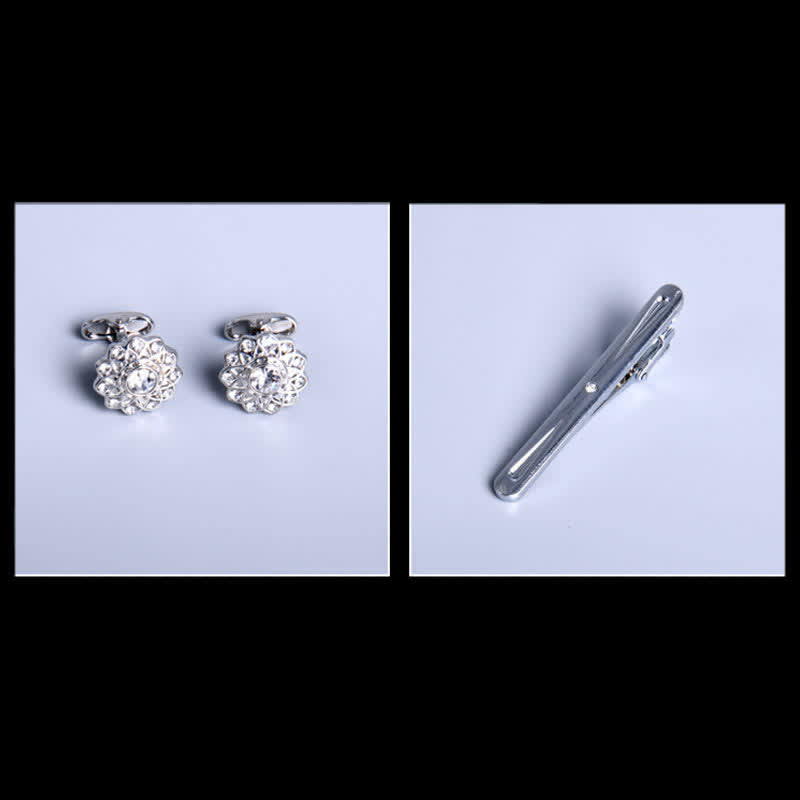 8 Stück dunkelrote Blätter Blumenmode Krawattenschleifen Geschenkbox - image 3