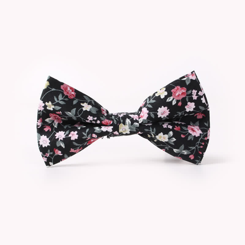 Herren Baumwollfliege mit Blumenmuster und doppelter Lage