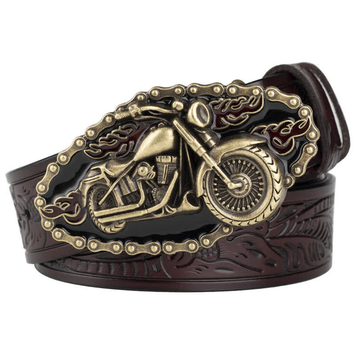 Herren Punk Rock Motorrad Biker Ledergürtel