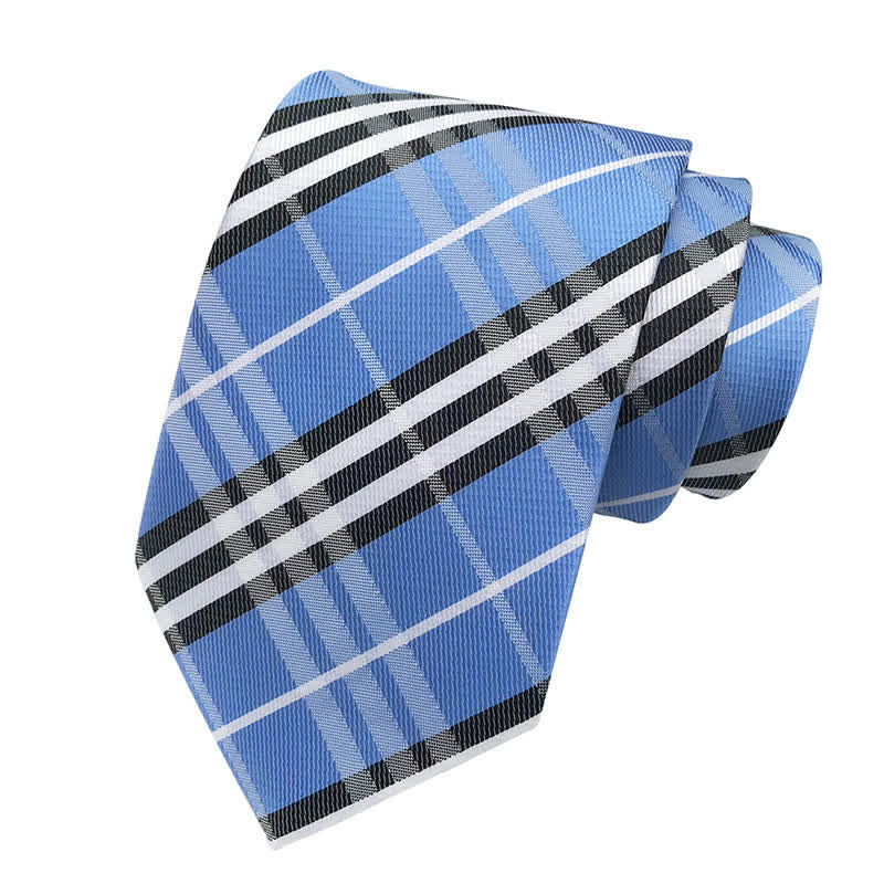 Klassische schottische Krawatte für Männer - Himmelblau - image 2