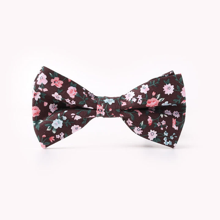 Herren Baumwollfliege mit Blumenmuster und doppelter Lage