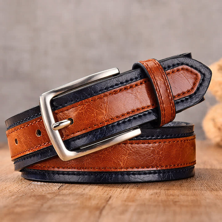 Retro-Blumengürtel aus Leder für Herren