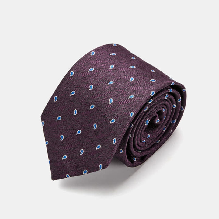 Herren Luxus Mikro Paisley Krawatte - Lila - image 5