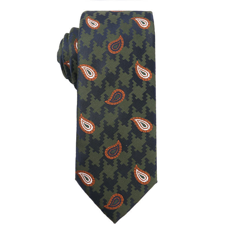 Herren Waldgrün Orange Serie Krawatte - Paisley - image 3