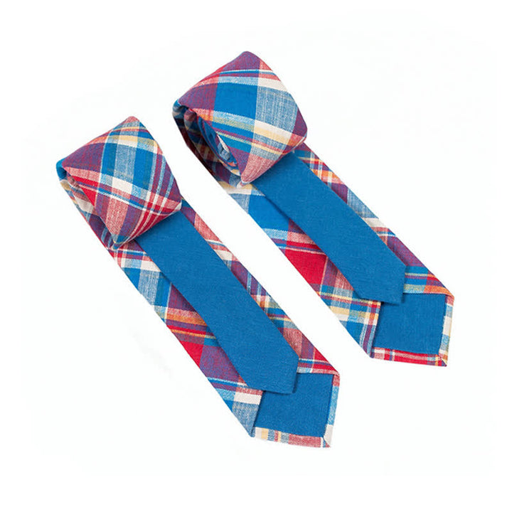 Herren Neuartiger Karo-Blumen-Patchwork-Krawatte