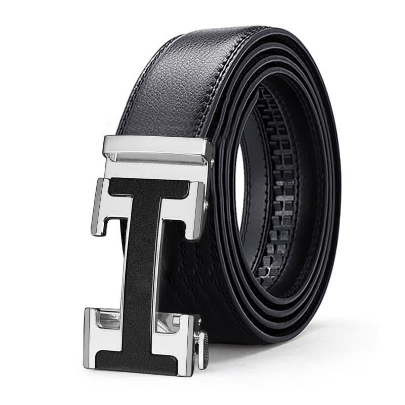 Luxuriöser geprägter automatischer Schnallengürtel für Herren aus Leder - image 12