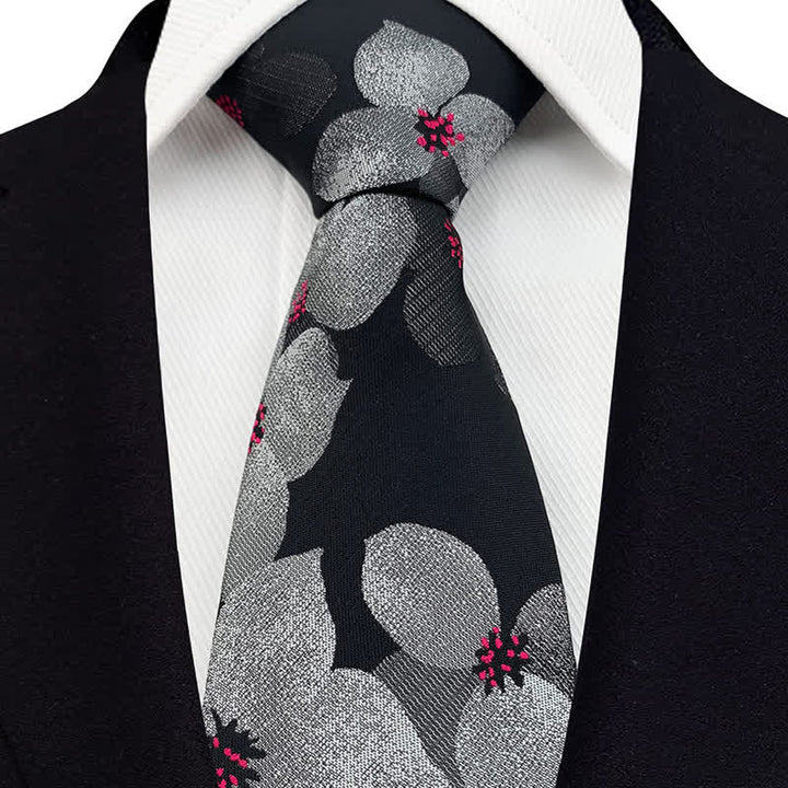 Elegante große Blütenkrawatte für Herren