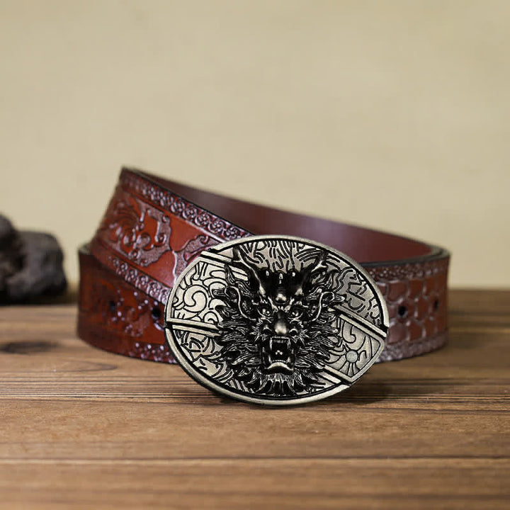 DIY Brave Dragon Verstecktes Klappmesser Ledergürtel für Herren