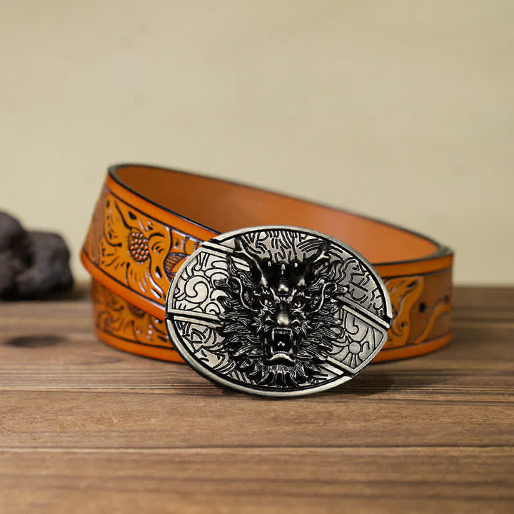 DIY Brave Dragon Verstecktes Klappmesser Ledergürtel für Herren