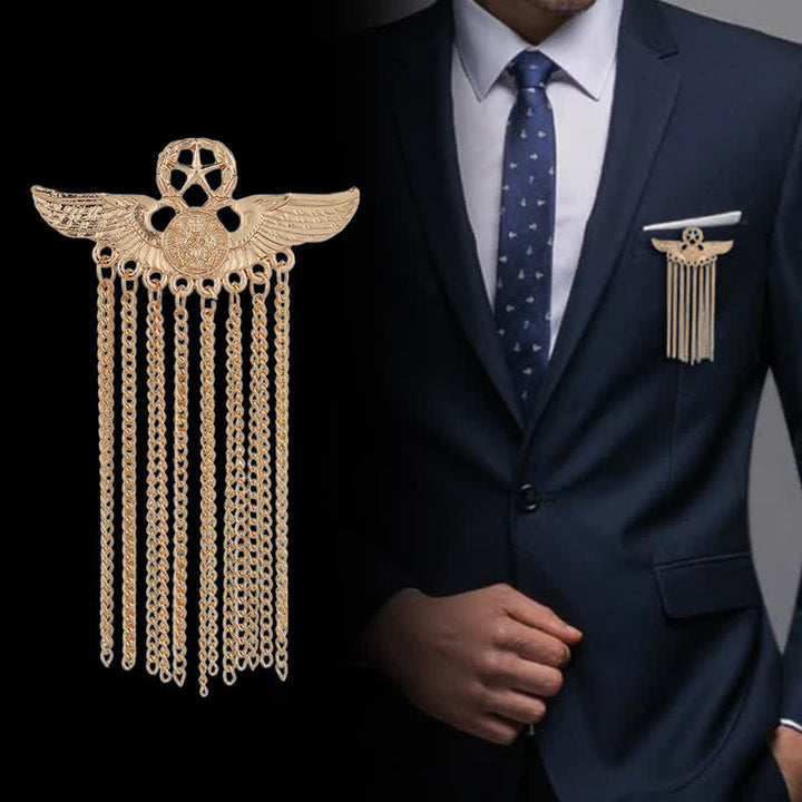 Herren Luftwaffe Adlerflügel Quasten Brosche