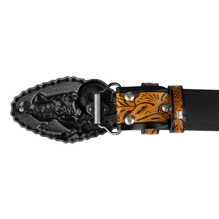 Herren Punk Rock Motorrad Biker Ledergürtel