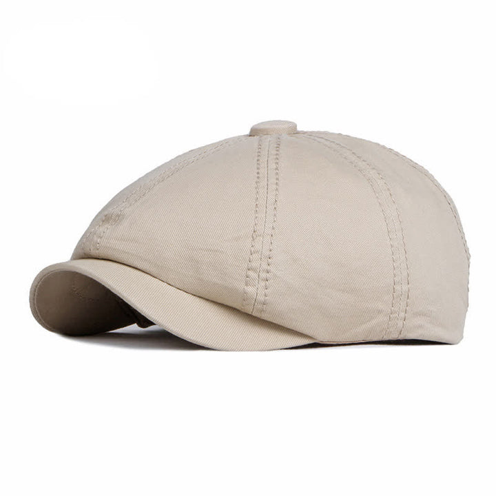 Lässige einfarbige Baumwoll-Tagesbarettkappe - Hell Khaki - Verstellbar (etwa 21 5/8"-23 5/8") - image 13