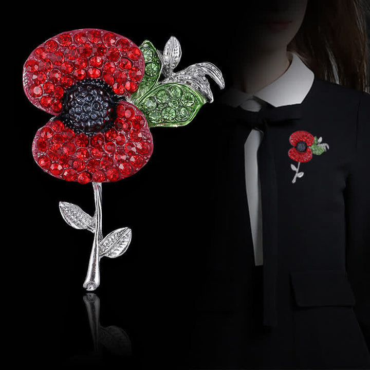 Frauen Lebendige Mohn Saflor Brosche