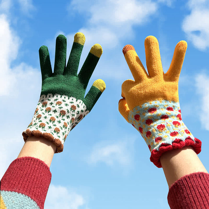 Damen-Gartenhandschuhe mit vollem Finger und Touchscreen-Funktion