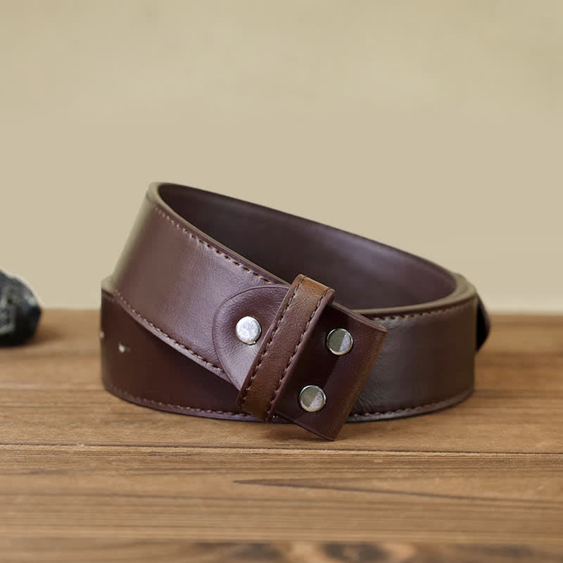 DIY-Ledergürtel mit Emaille-Wild Life-Hirschschnalle für Herren