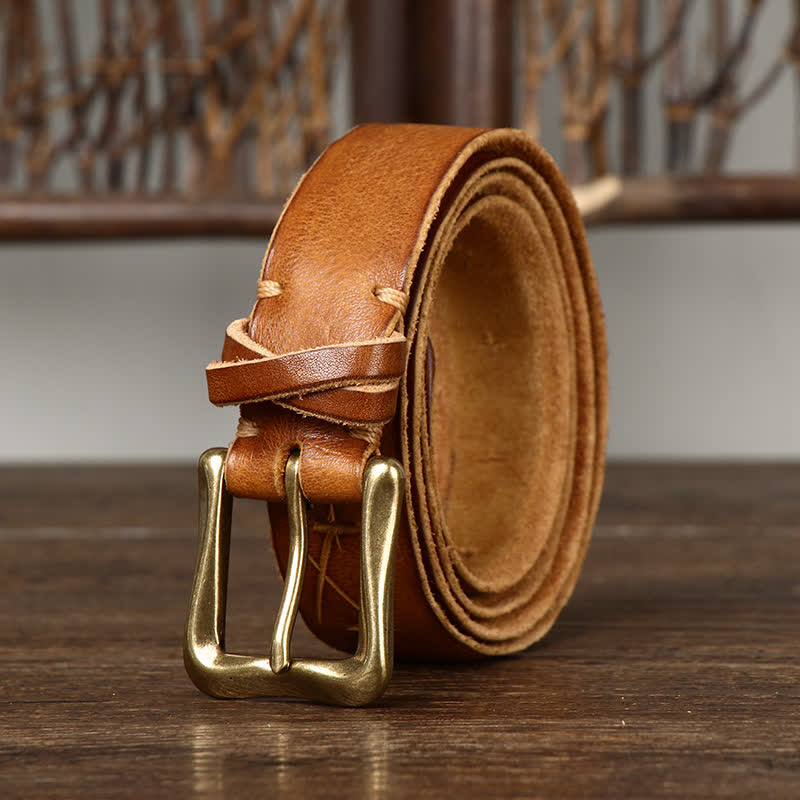 Vintage Ledergürtel für Herren mit Schnitzerei