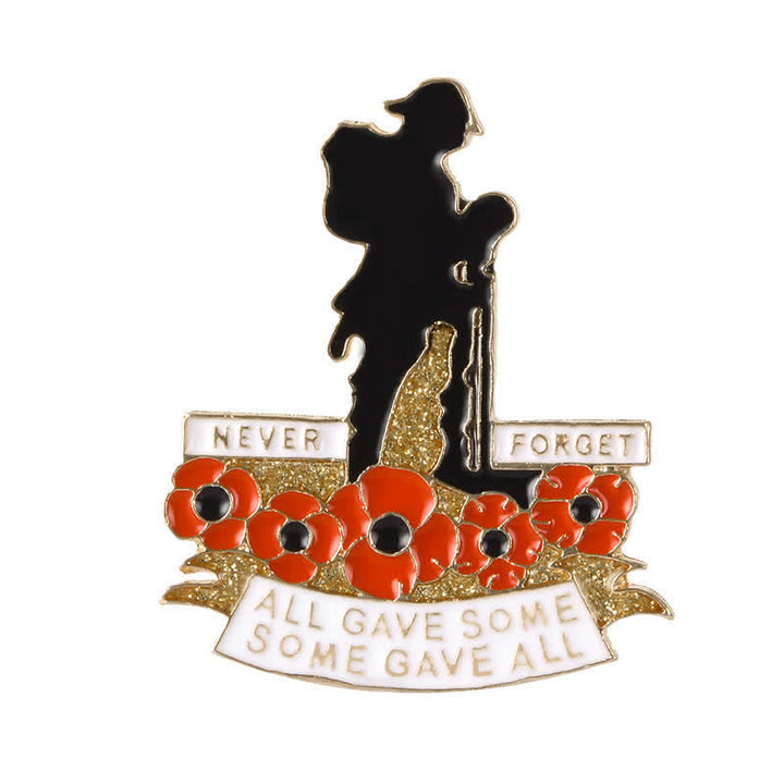 Unisex Gedenkbrosche Britischer Soldat Mohn