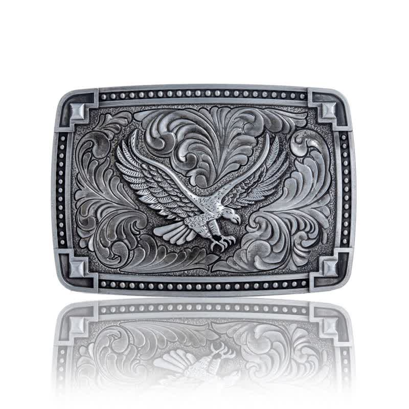 Herren DIY Soaring Eagle In Dreamy Sky Schnallen-Ledergürtel