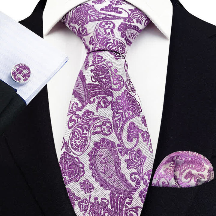 3-tlg. Set mit exotischer Paisley-Krawatte für Herren