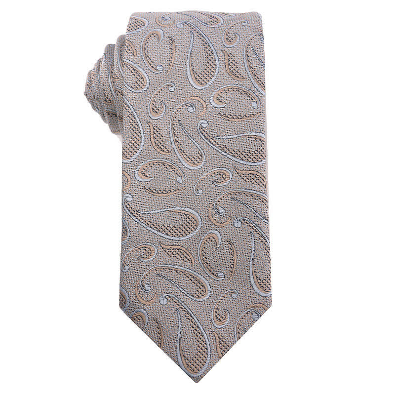 Herren's Britische Khaki Champagner Serie Krawatte - Paisley - image 7