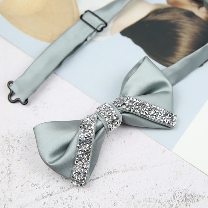 Glitzernde Herren-Fliege mit Strasssteinen für Hochzeiten