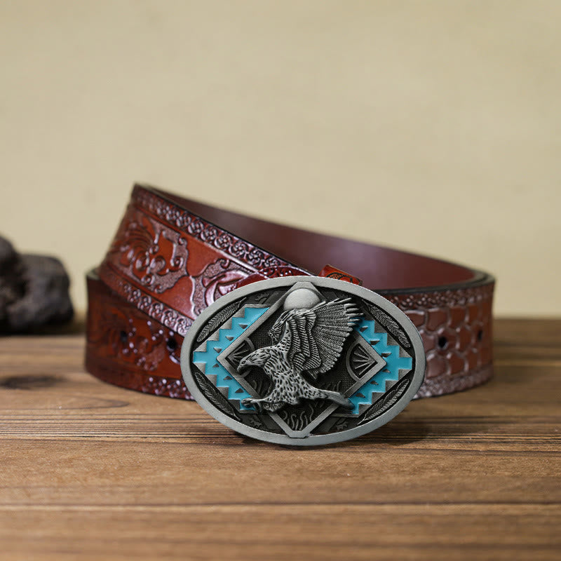 DIY Herrengürtel mit Emaille Adler-Schnalle