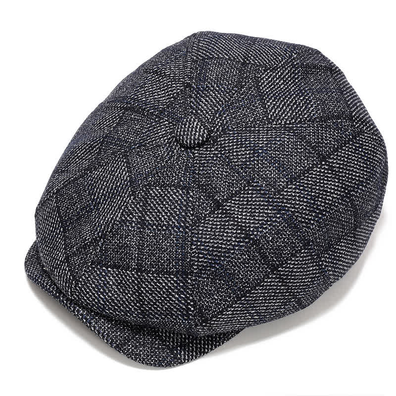 Klassische Schiebermütze mit Ohrenschutz Barett - Blau Grau - Verstellbar (ca. 22"-23 5/8") - image 15