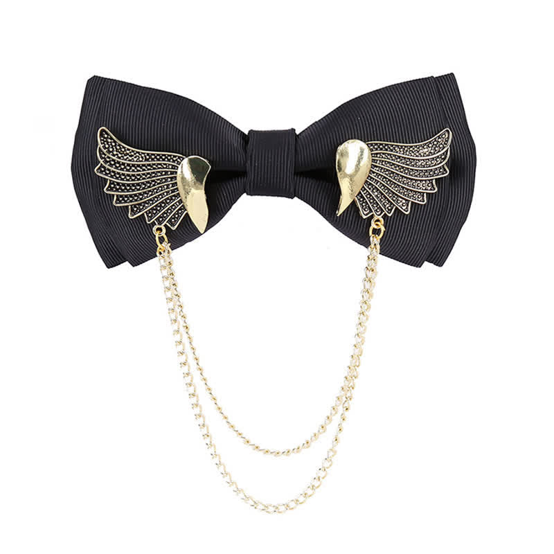 Herren-Fliege mit goldener Flügelkette