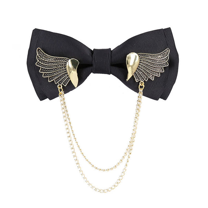Herren-Fliege mit goldener Flügelkette