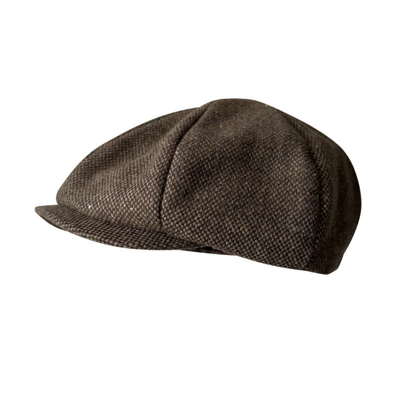 Vintage Auburn Newsboy Barett Achteckige Mütze