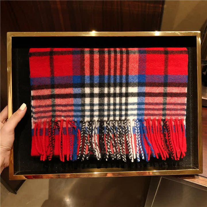 Unisex-Schal aus Lammfell im Edinburgh-Karo-Design, groß und warm - #6 - image 12