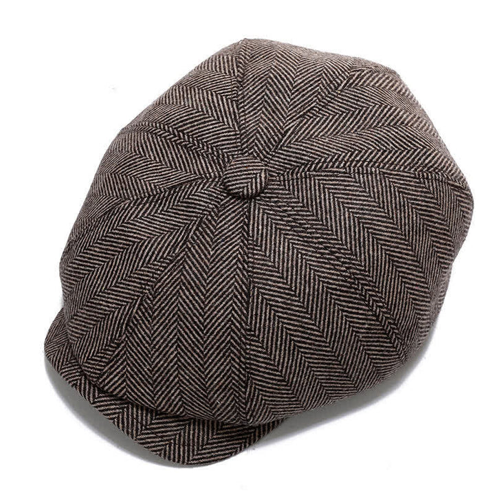 Klassische Schiebermütze mit Ohrenschutz Barett - Kaffee Herringbone - Verstellbar (ca. 22"-23 5/8") - image 11