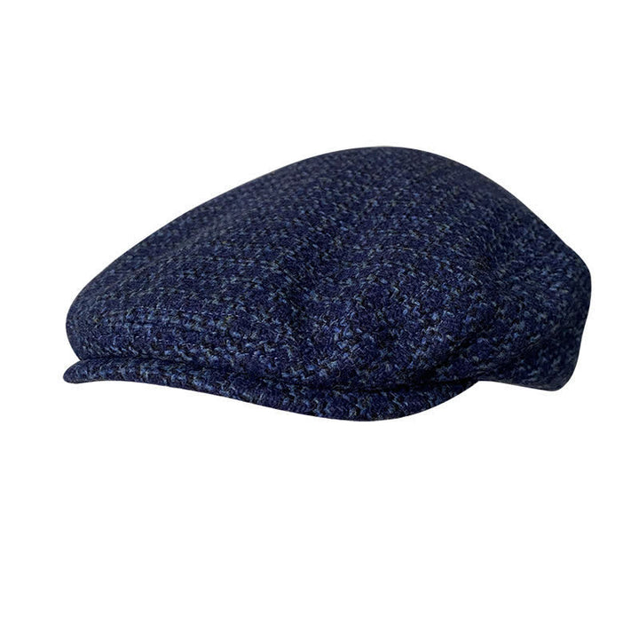 Marineblauer Karo Herbst Winter Barett Mütze