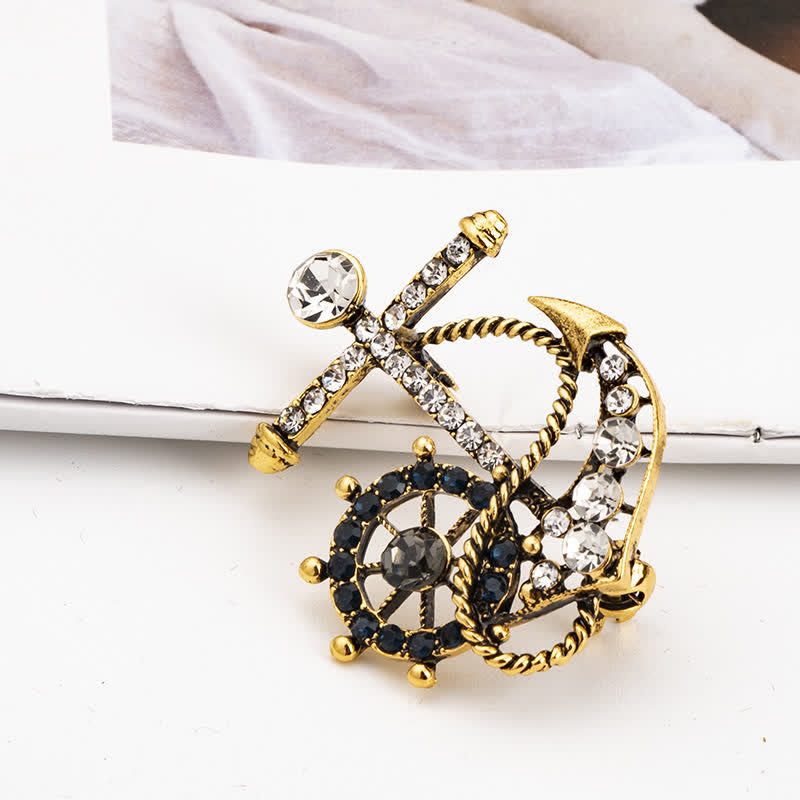 Herren-Brosche mit Ankermotiv „Helmsman“ - image 8