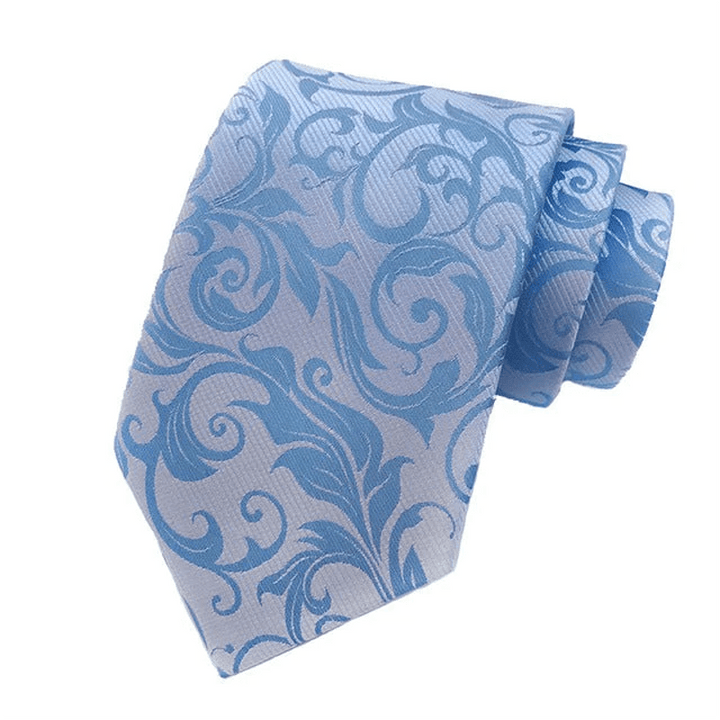 2-tlg. Männer Pflanzenwirbel Blumen Krawatten-Set - image 17