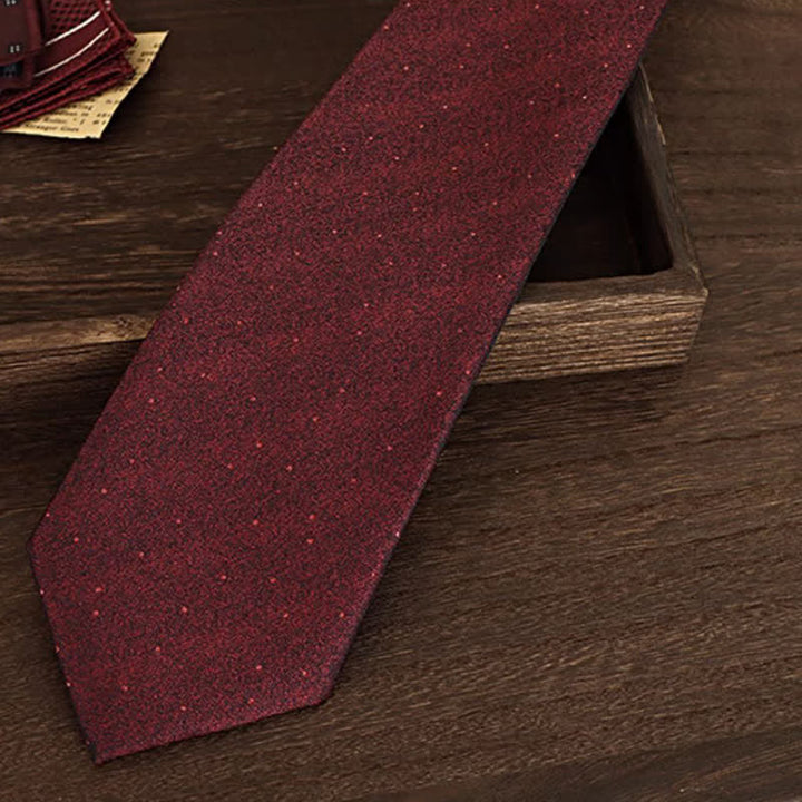 Herren Burgund Krawatte mit kleinen Punkten - image 3