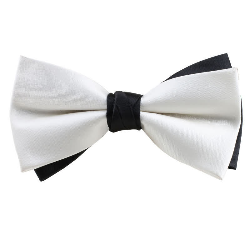 Herren Asymmetrische Zweifarbige Fliege