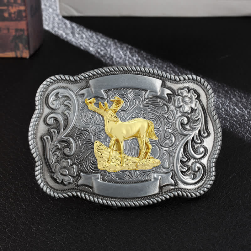 Herren DIY Ledergürtel mit goldener Tierschnalle