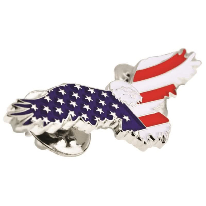Herrenemaillierte Amerikanische Flagge Geier Brosche