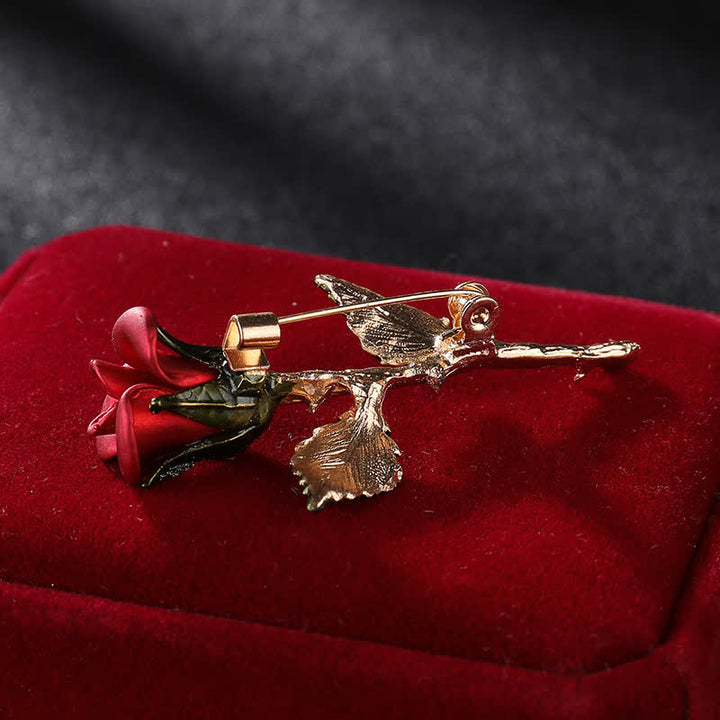 Männer Romantische Goldene Rosen Brosche
