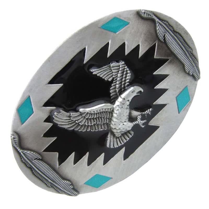 DIY Western Herren-Ledergürtel mit fliegender Adler-Schnalle