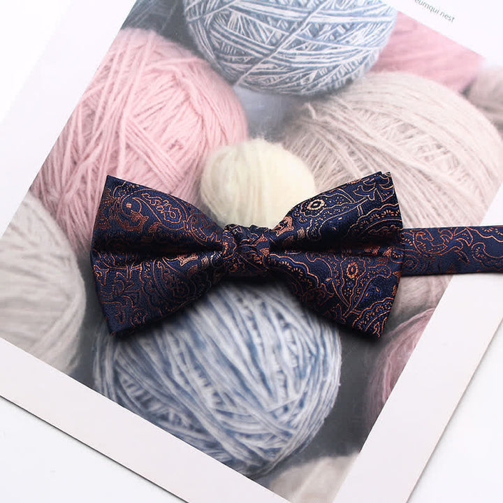 Antike Herren-Jacquard-Fliege aus garngefärbtem Stoff
