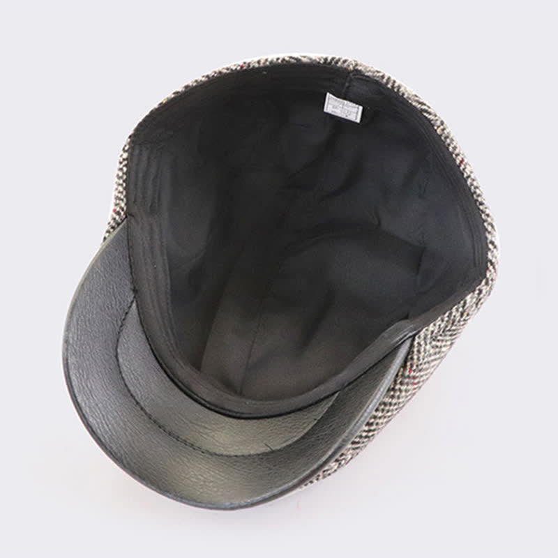 Vintage Maler Kurzer Newsboy Schirm Barettkappe