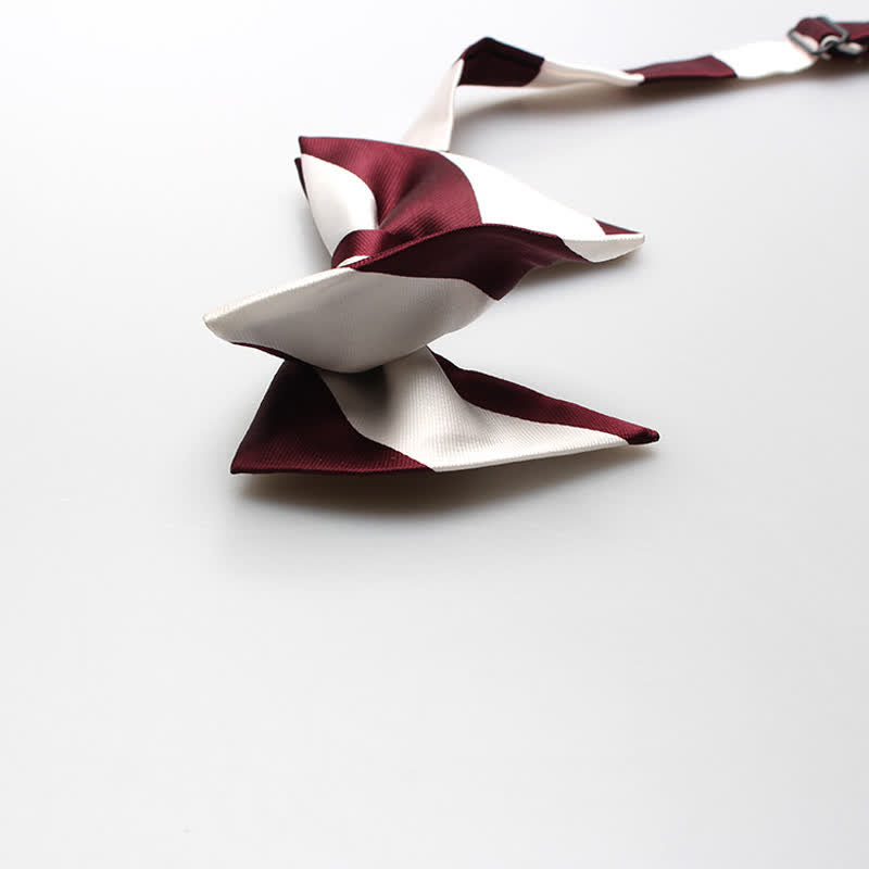 Herren Collegen gestreifte übergroße spitze Fliege - image 7