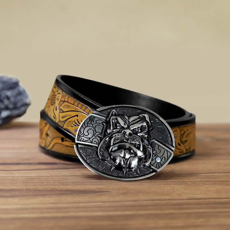 DIY Fierce Dog versteckter Klappmesser-Ledergürtel für Herren