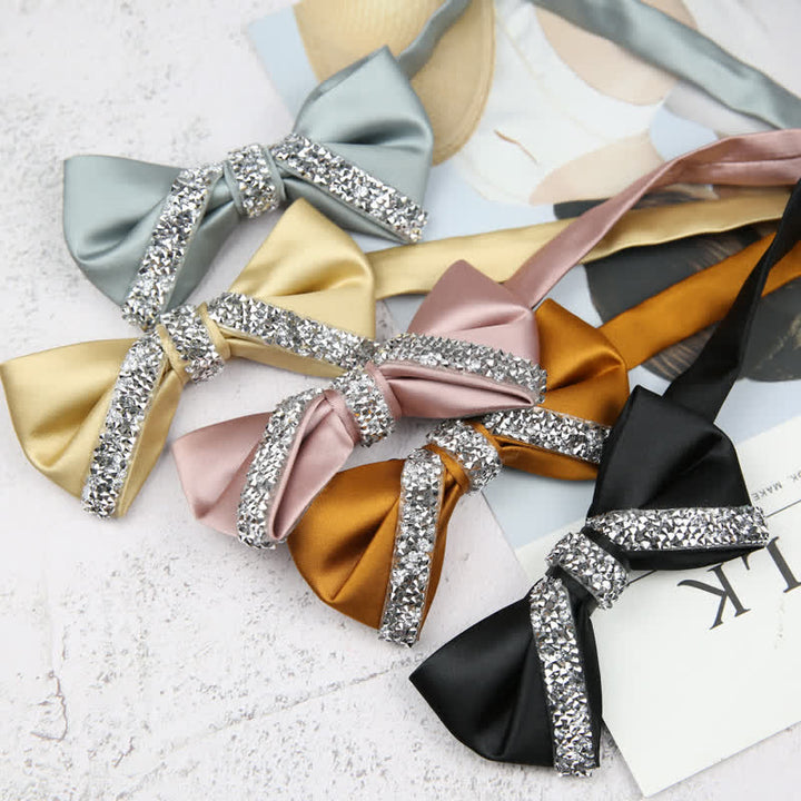 Glitzernde Herren-Fliege mit Strasssteinen für Hochzeiten