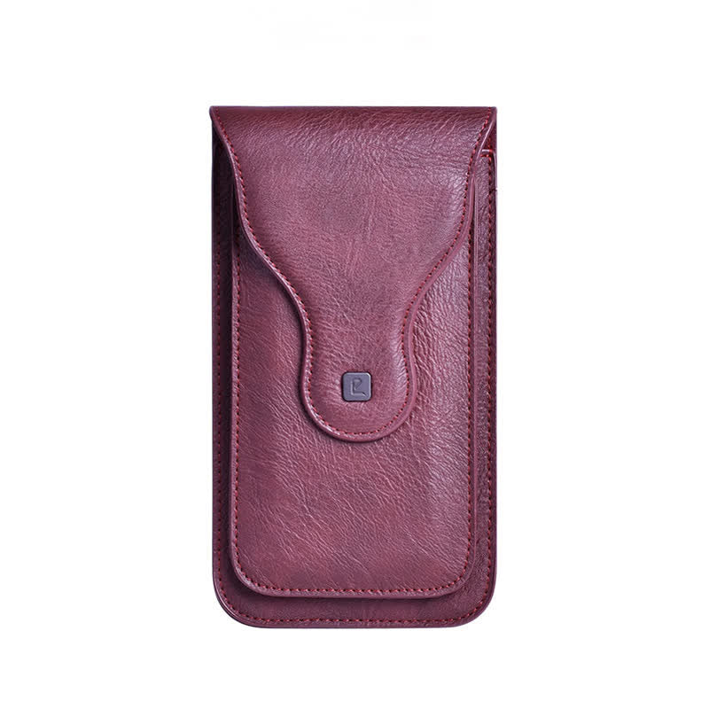 Magnetischer Clip Doppelschicht Handytaschen Gürteltasche - Lila - image 14